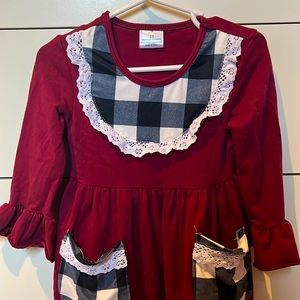 2T plaid pocket dress